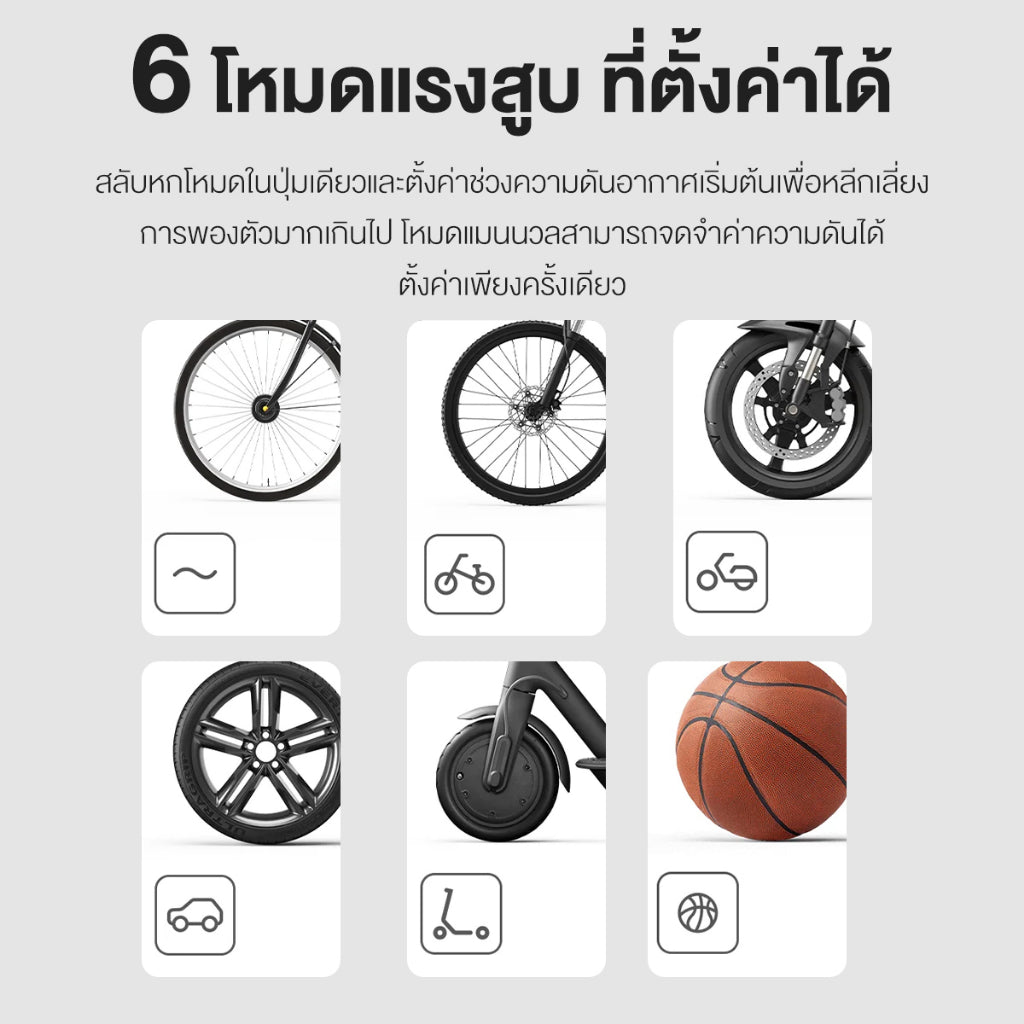 Xiaomi Mijia Mi Portable Electric Air Pump 2 เครื่องปั๊มลมไฟฟ้า เติมลม เครื่องสูบลมไฟฟ้า