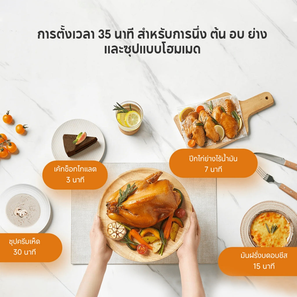 Xiaomi Microwave Oven เตาอบไมโครเวฟ เตาอบไฟฟ้า เตาอบขนม ความจุสูง 20L กำลังไฟสูง 700W ทำความร้อน 360°