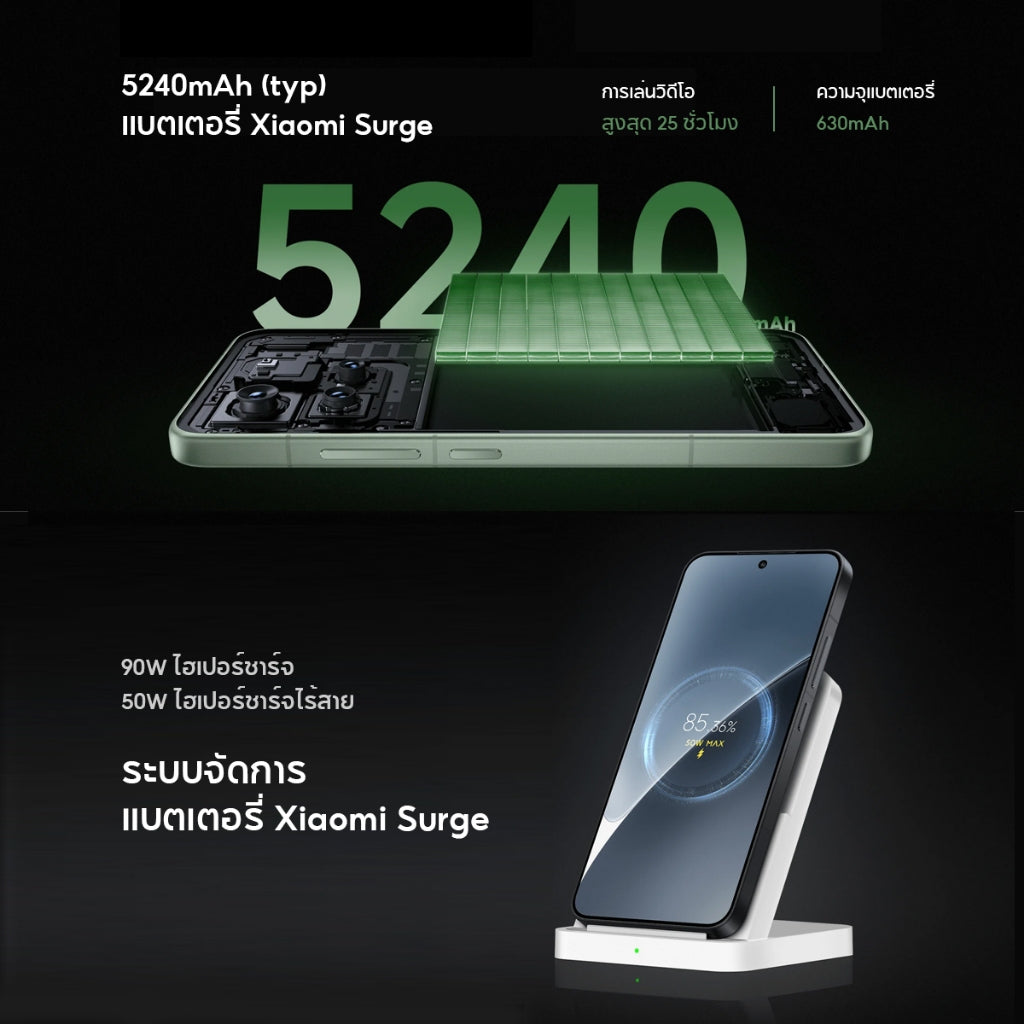 Xiaomi 15 โทรศัพท์มือถือ หน้าจอ 6.36" 1.5K 120Hz กล้อง Leica Professional Triple Snapdragon 8 Elite 90W+5400mAh