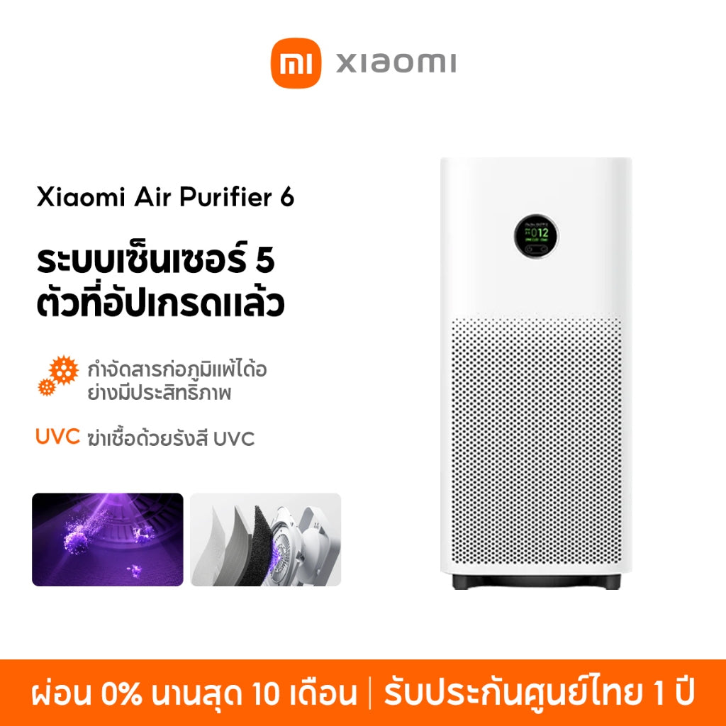 Xiaomi Mi Smart Air Purifier 4 Lite/Compact /4 Pro /6 เครื่องฟอกอากาศ กำจัดฟอร์มาลดีไฮด์/PM2.5 เหมาะพื้นที่