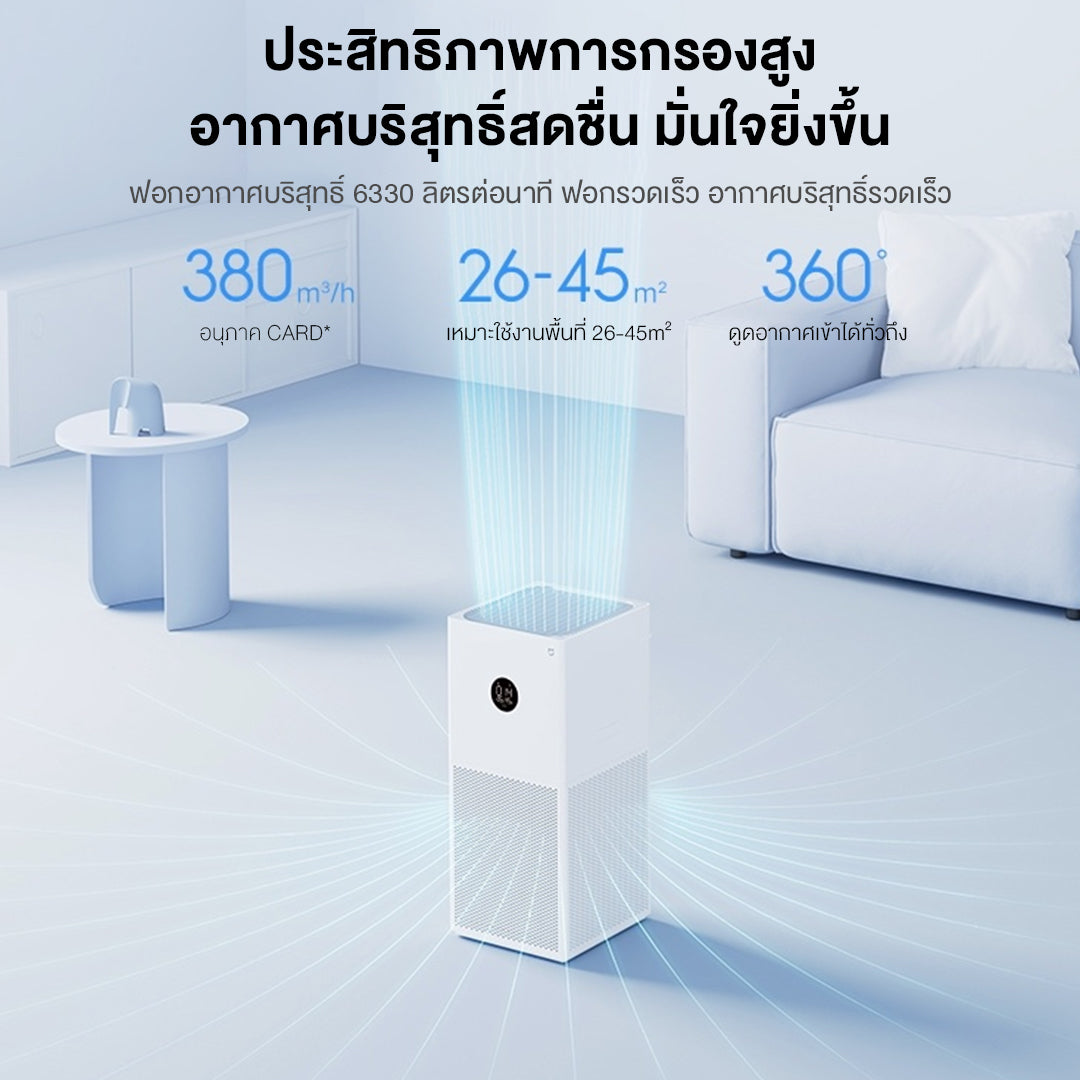 Xiaomi Mi Smart Air Purifier 4 Lite/Compact /4 Pro /6 เครื่องฟอกอากาศ กำจัดฟอร์มาลดีไฮด์/PM2.5 เหมาะพื้นที่