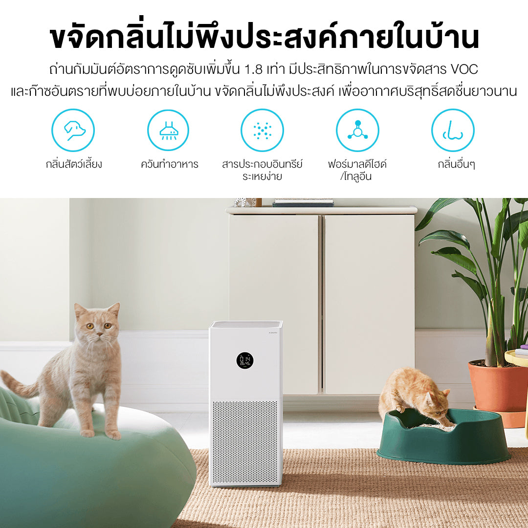 Xiaomi Mi Smart Air Purifier 4 Lite/Compact /4 Pro /6 เครื่องฟอกอากาศ กำจัดฟอร์มาลดีไฮด์/PM2.5 เหมาะพื้นที่