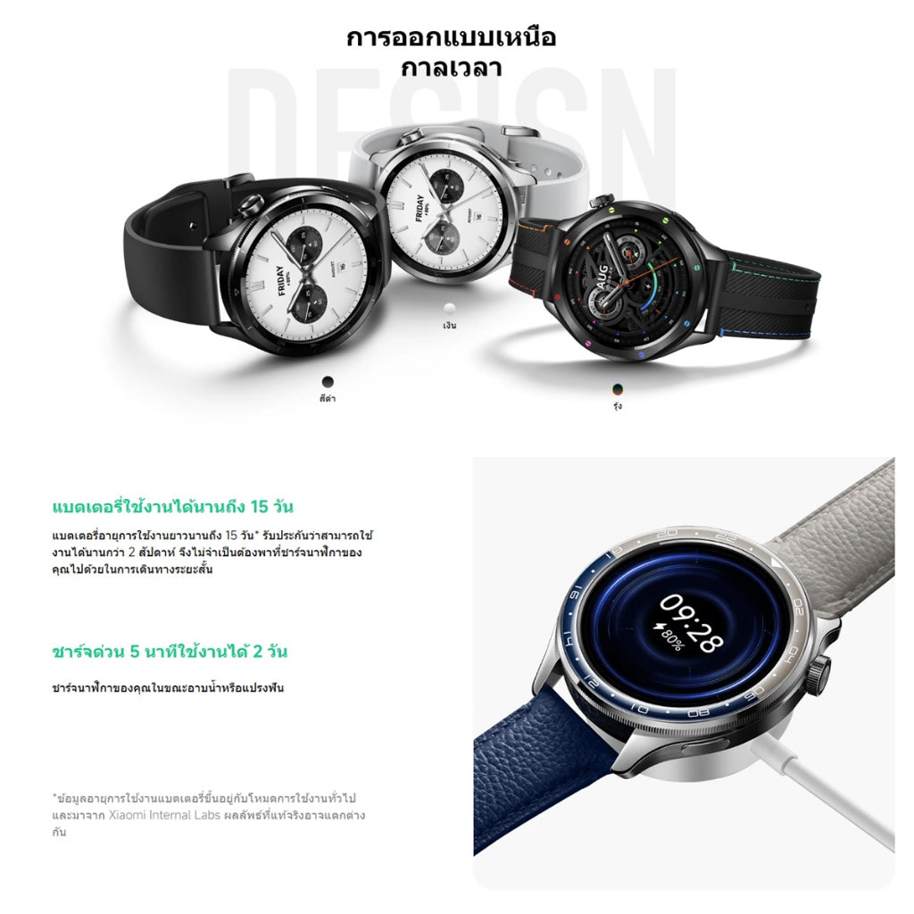 Xiaomi Watch S4 โทรผ่านบลูทูธได้ 1.43"" 60Hz AMOLED อึดทนใช้งานได้ 15 วัน ปุ่มหมุนปรับได้