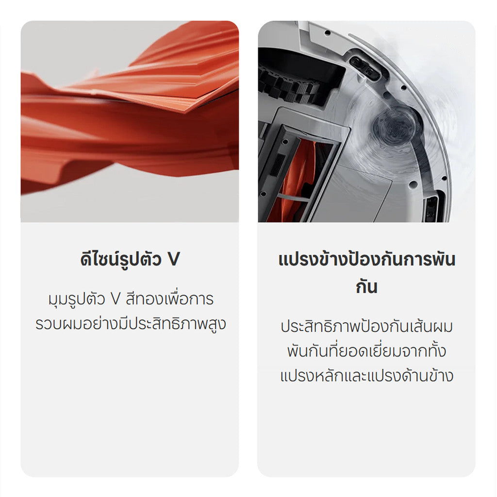 Xiaomi Robot Vacuum H40 10000Pa ระบบนำทาง ด้วยเลเซอร์ LDS 5200mAh เซ็นเซอร์หลายตัว การควบคุมอัจฉริยะ