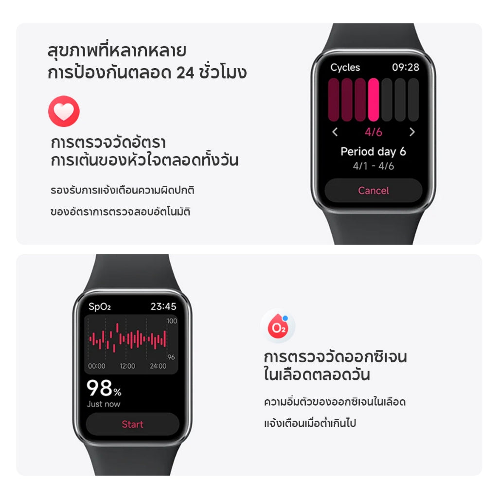 Xiaomi Mi Band 9 Pro จอแสดงผล 1.74" AMOLED 60Hz 1200nits การจัดการสุขภาพหลายมิต Smart Band 9 Pro แบตอึด21วัน