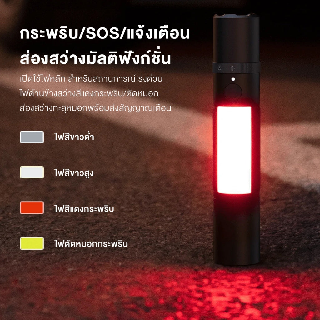 Xiaomi Multi Function Flashlight แสงกลางแจ้ง แสงแรง 1000lm การให้แสงนาน 240m แบตอึด 3100mAh