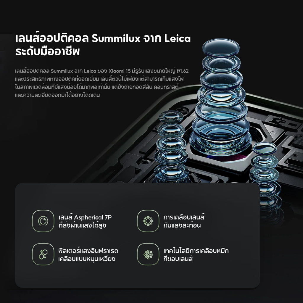 Xiaomi 15 โทรศัพท์มือถือ หน้าจอ 6.36" 1.5K 120Hz กล้อง Leica Professional Triple Snapdragon 8 Elite 90W+5400mAh