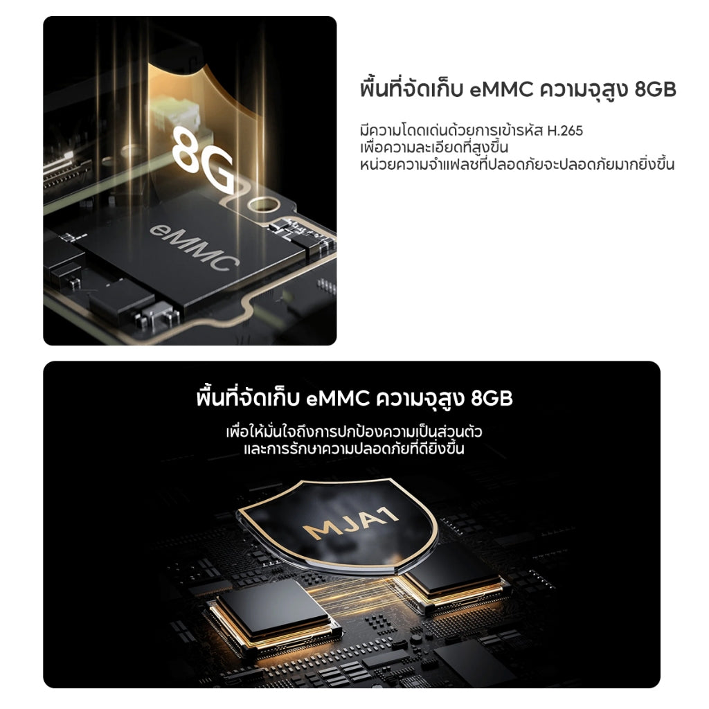 Xiaomi outdoor Camera BW500 กล้องวงจรปิด กันน้ำกันฝุ่น หน่วยความจำ 8GB eMMC แบตเตอรี่ความจุสูง 10000mAh