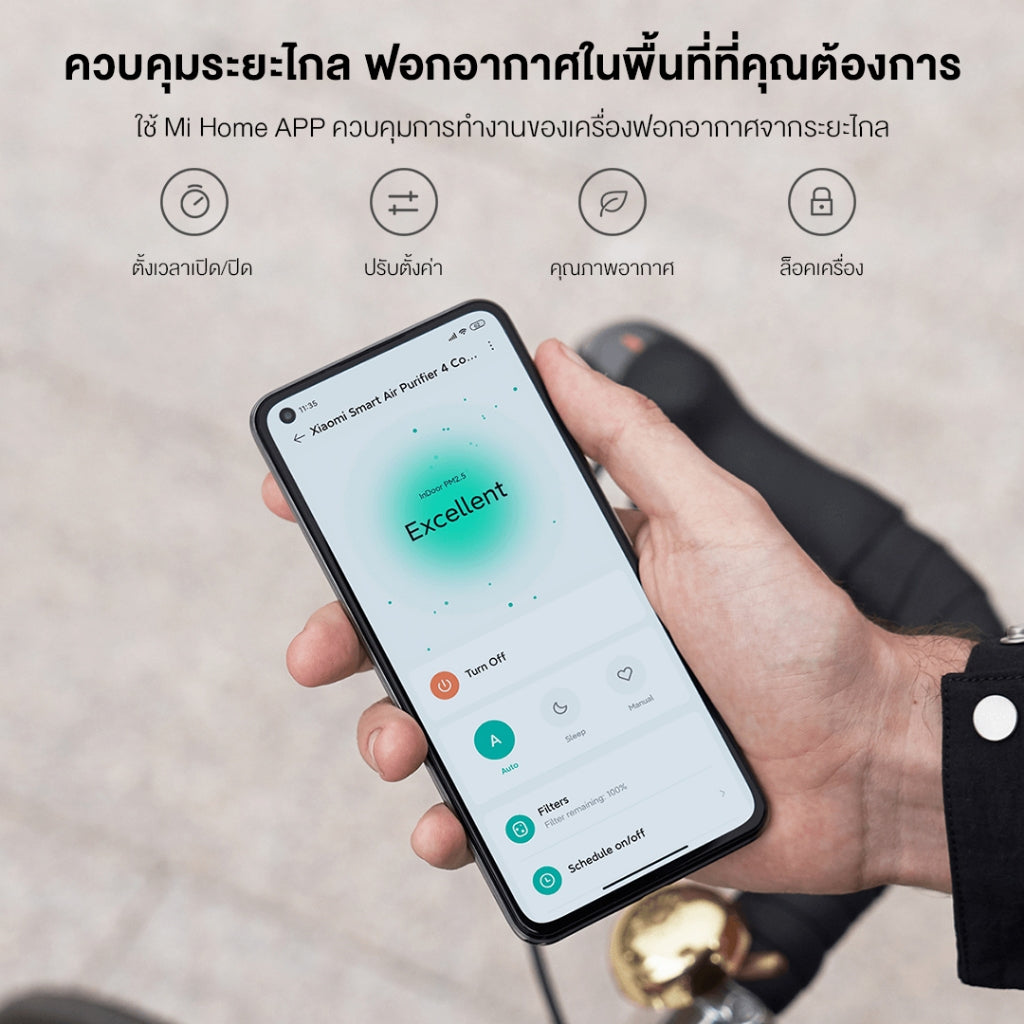 Xiaomi Mi Smart Air Purifier 4 Lite Compact Pro เครื่องฟอกอากาศ กำจัดฟอร์มาลดีไฮด์/PM2.5 เหมาะพื้นที่ 25-43㎡