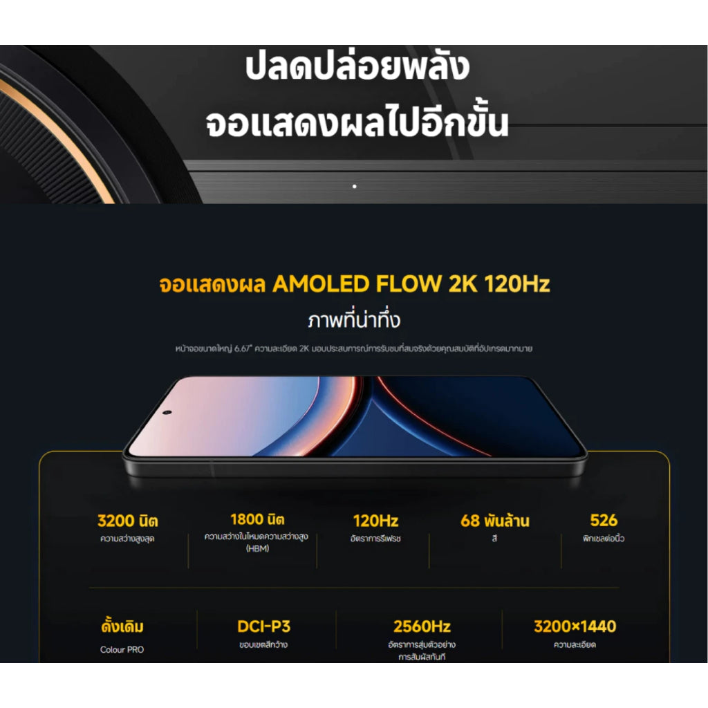 POCO F7 Ultra 5G 12+512/16+512 ชิปเซ็ตเรือธง Snapdragon® 8 Elite｜ชิปเซ็ต VisionBoost D7｜กล้อง 3 ตัว คมชัด 50MP